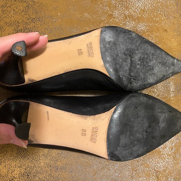Vintage Gucci Pointy Toe Pumps Size 8 - Picture 7 of 8